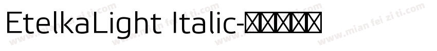 EtelkaLight Italic字体转换